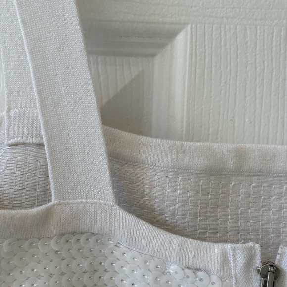 BCBG Maxazria Sequin Knit Dress white - Picture 5 of 8